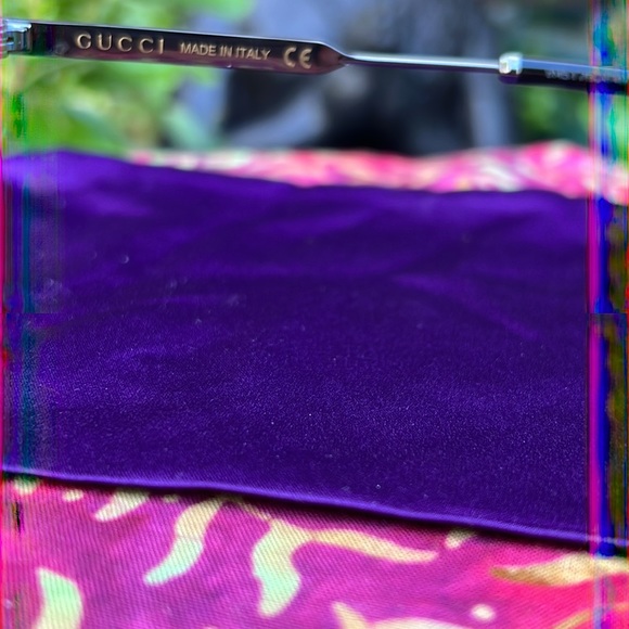 New GUCCI Gunmetal Oval Cat Eye Glasses - Picture 13 of 17